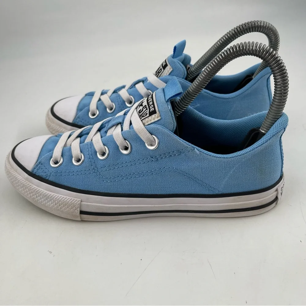 Converse Chuck Taylor AS - SZ 3Y- Blue Canvas Low Top No-Ties Sneakers Shoes
